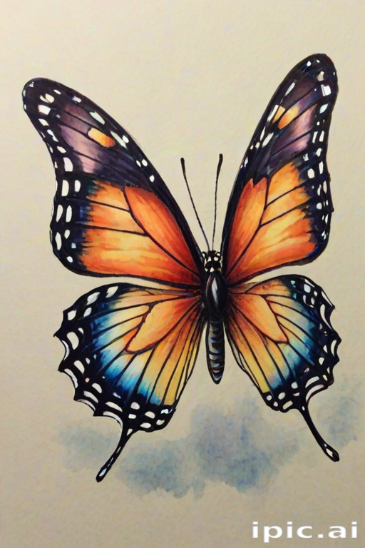 butterfly drawling