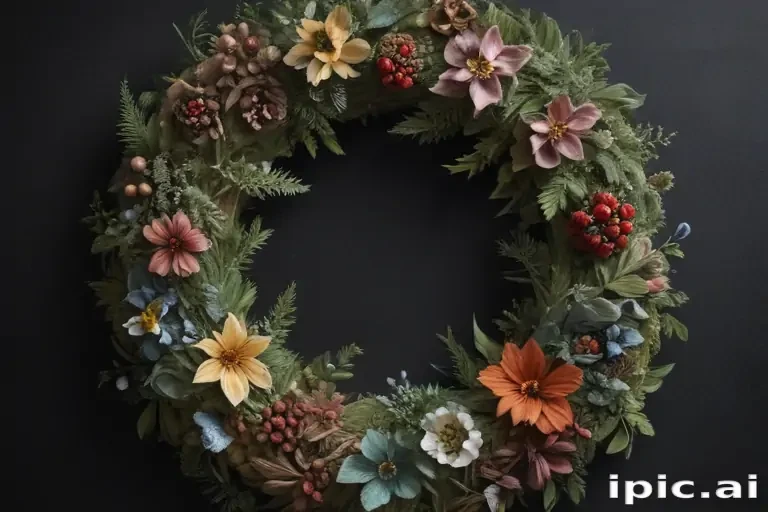 wreath drawing