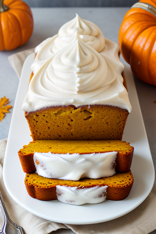 pumpkin bread cream cheese icing