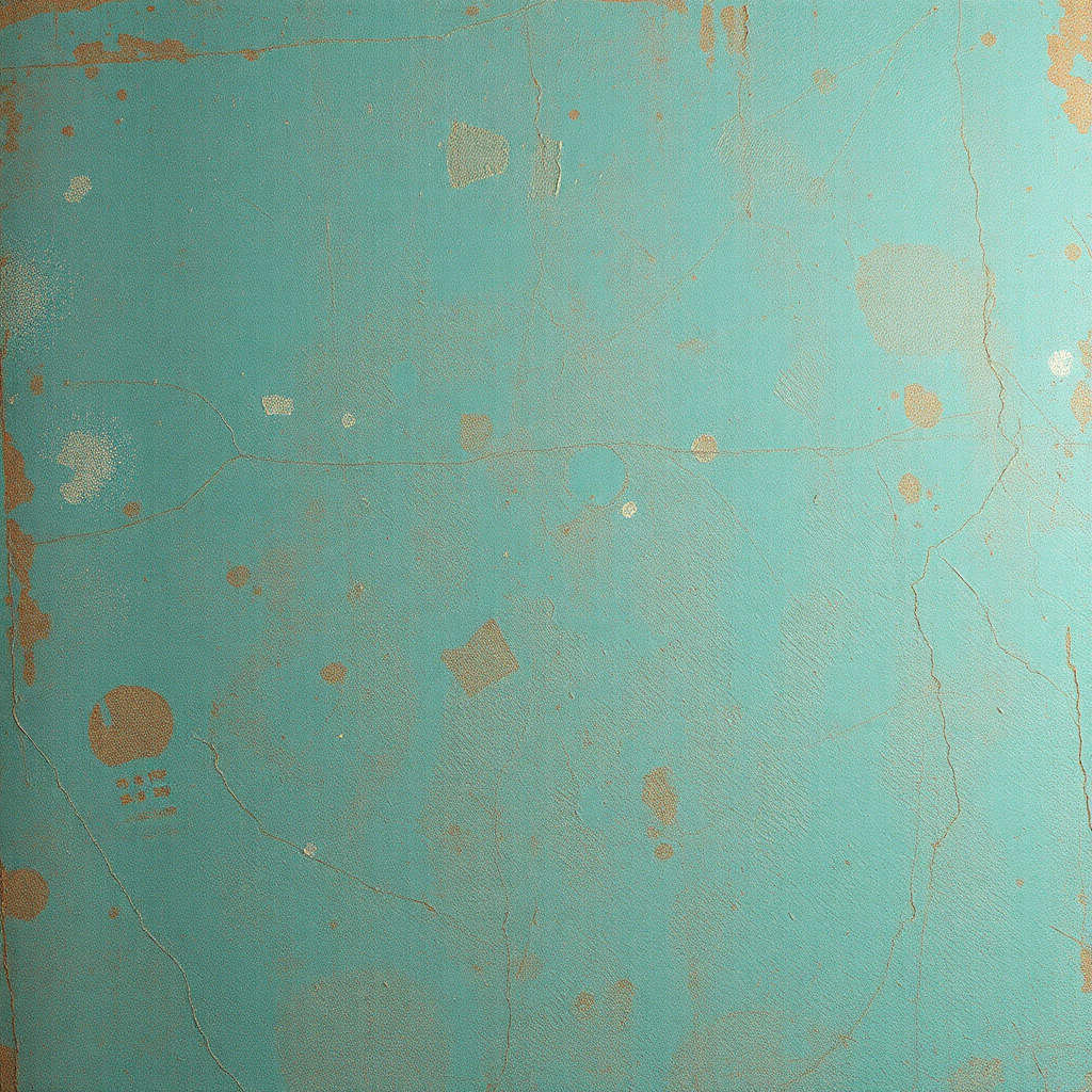 create a textured background with a weathered, grunge finish in shades of teal and brown, using a DSLR camera with a 50mm lens, aperture set to f/8, ISO 100, and soft, diffused lighting for even exposure and rich colors.