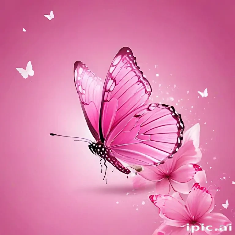 cute pink butterfly wallpaper