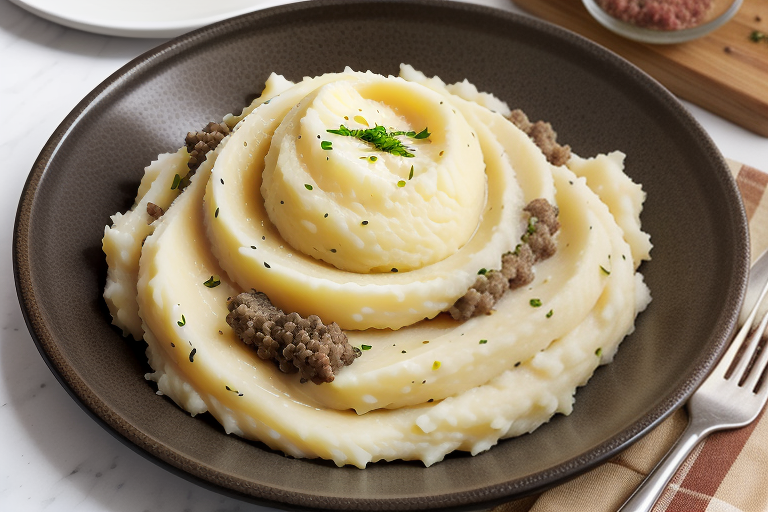 mashed potatoes and ground beef