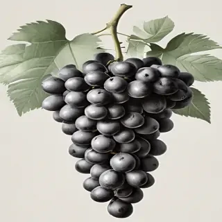 grapes clipart black and white