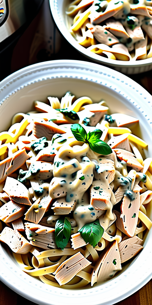crockpot chicken alfredo with jar sauce