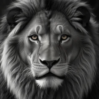 lion black and white pictures