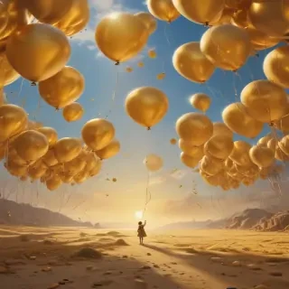golden balloons