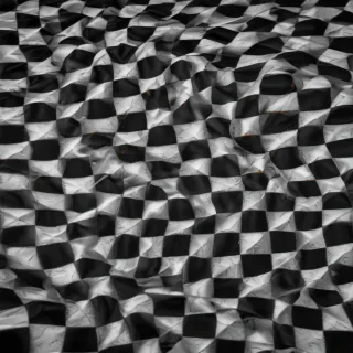 black and white checkered background