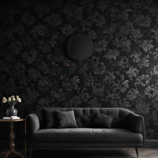 black wallpaper cute
