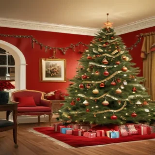 retro christmas image