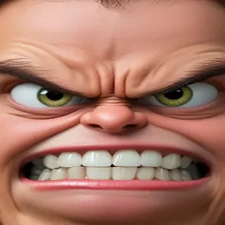angry face