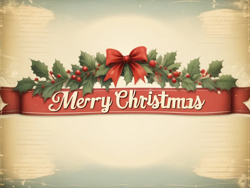 vintage merry christmas
