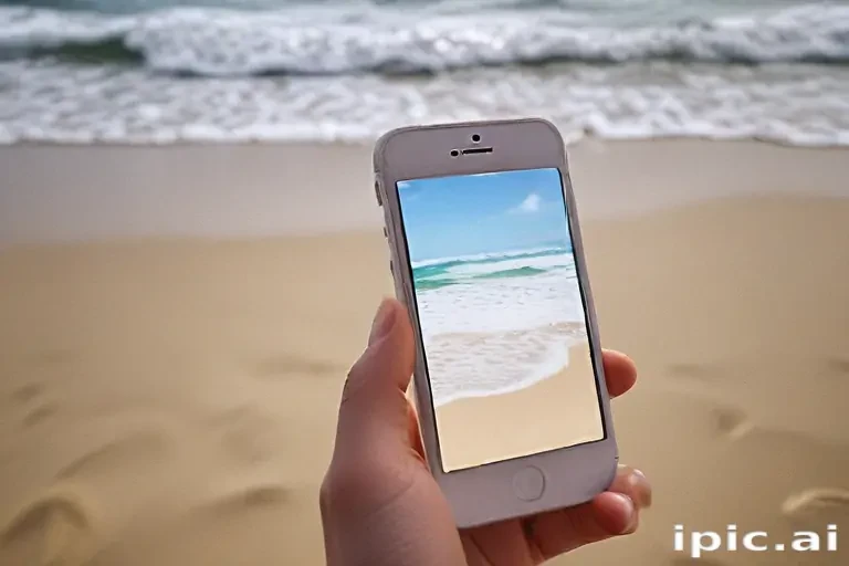 iphone beach