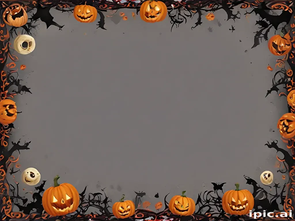 halloween border transparent