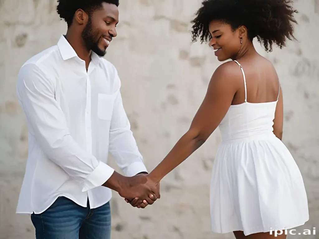 black couple holding hands