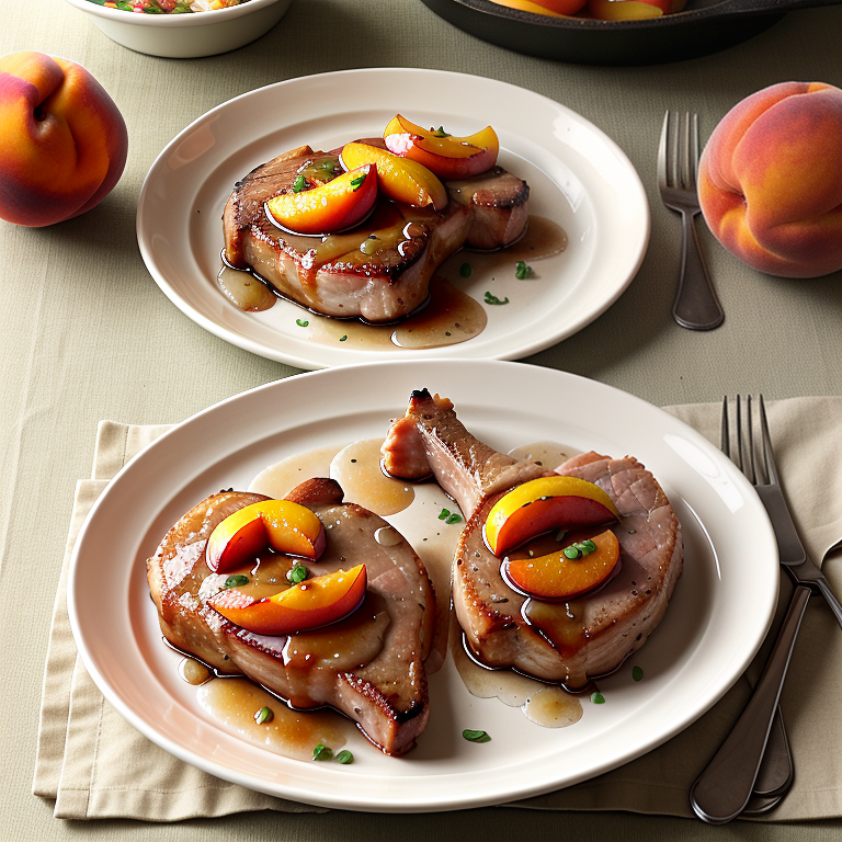 pork chops with peach glaze