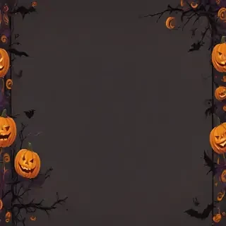 halloween border transparent