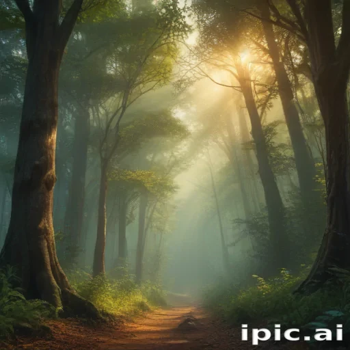 beautiful magical forest background