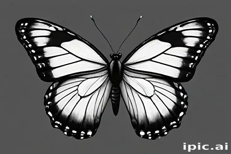 butterfly png black and white