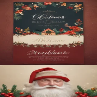 christmas card template psd