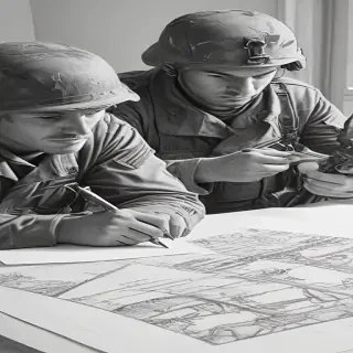 soldiers drawing