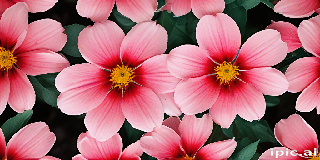 Vibrant Pink Flowers Blooming Together in a Lush Garden Setting