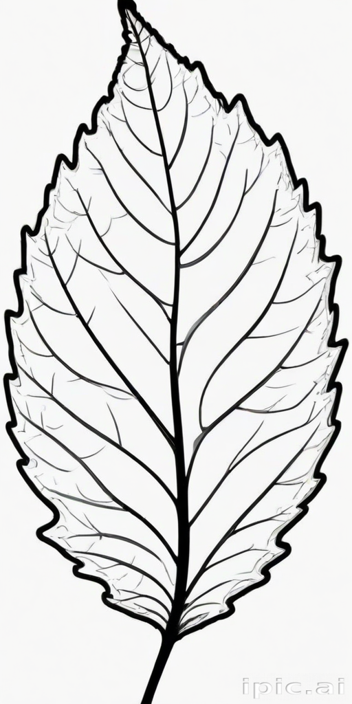 leaf clip art black and white