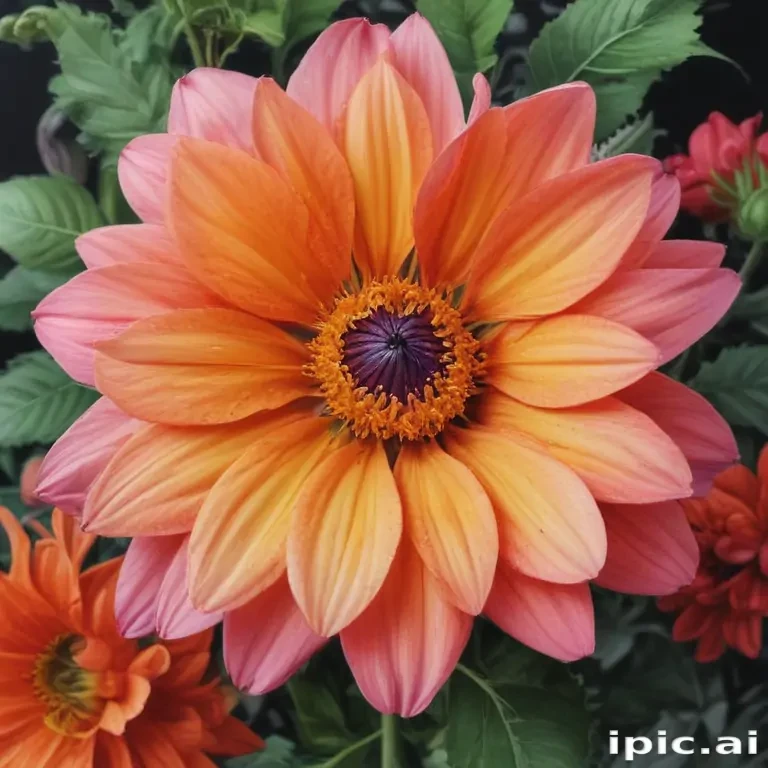 flower drawing with color