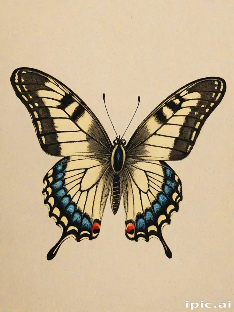 pictures of drawings of butterflies