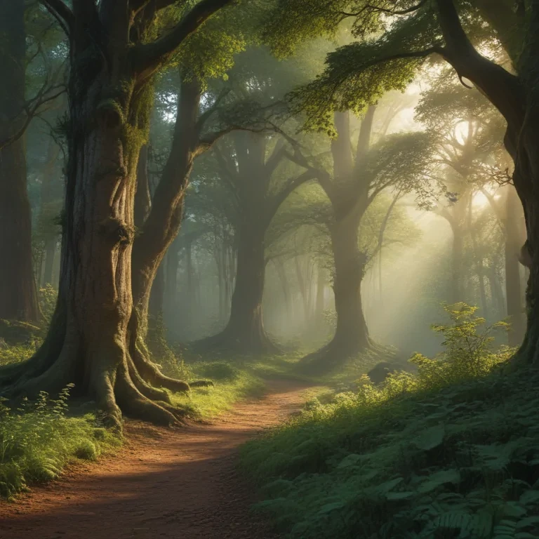 beautiful magical forest background