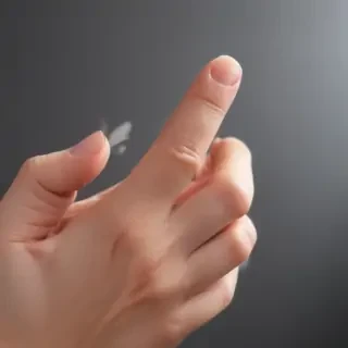 middle finger transparent