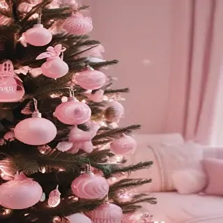 pink christmas aesthetic