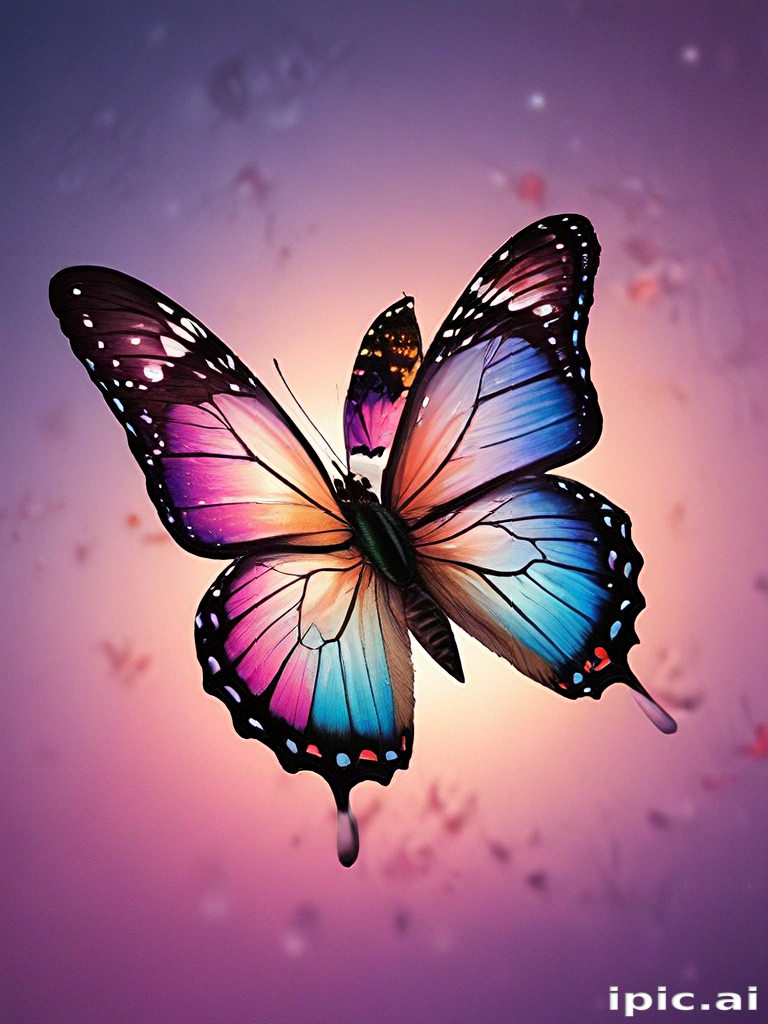 Vibrant Butterfly with Stunning Colors Against a Dreamy Background