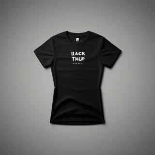 black t shirt mockup