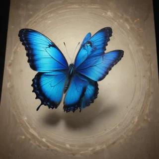 aesthetic blue butterfly
