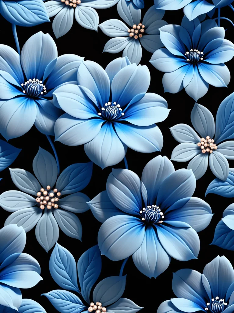 blue flower wallpaper aesthetic