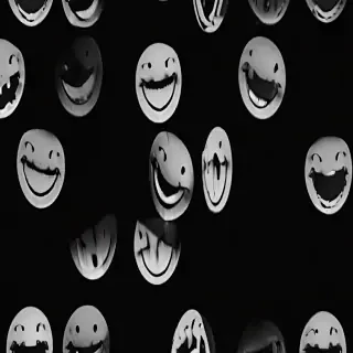 white smiley face black background