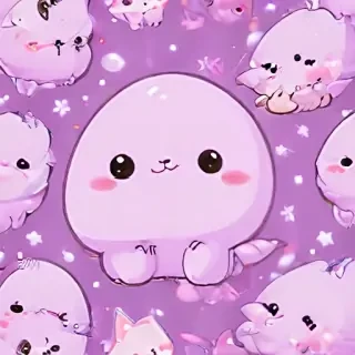 kawaii cute purple wallpaper