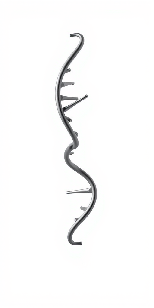 Generate a high-resolution image of a DNA double helix icon on a plain background, using a DSLR camera with a 50mm lens, aperture f/2.8, ISO 100, and a clean lightbox setup for even lighting.