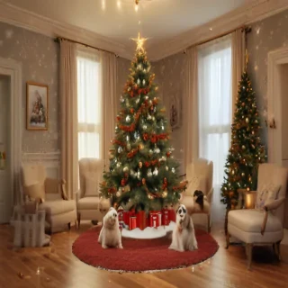 christmas dogs wallpaper