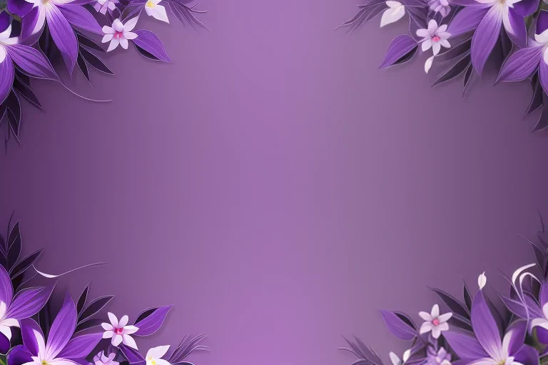 Elegant Floral Design with Purple Background and Delicate White Flowers