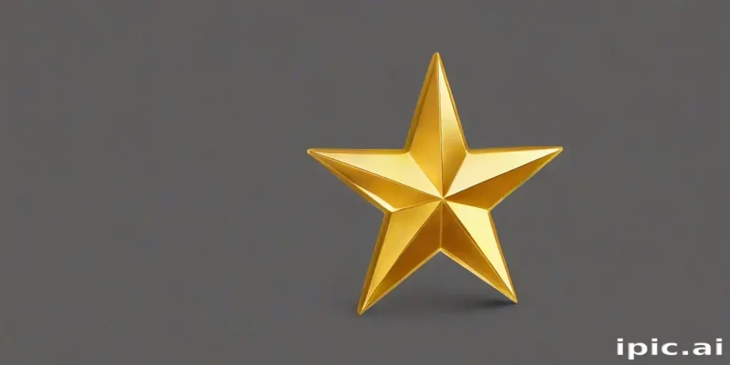 transparent gold star