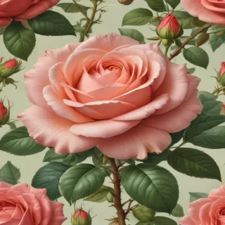 vintage rose illustration