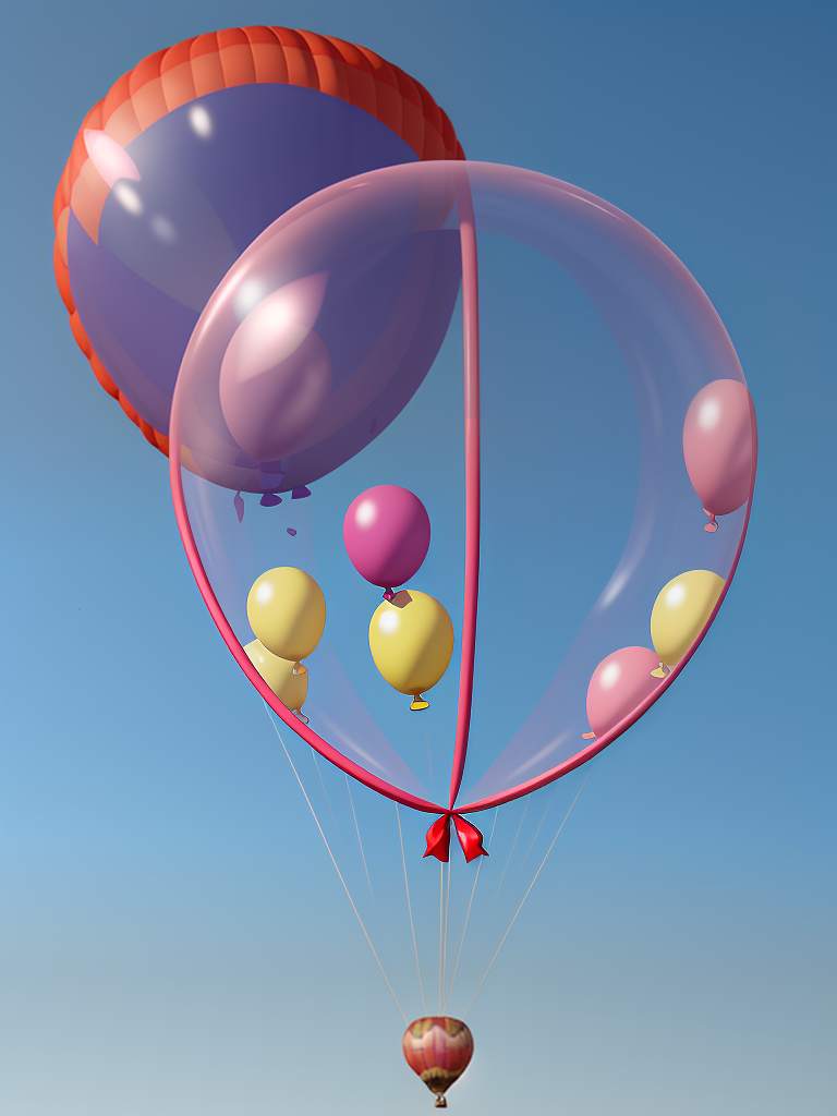 Colorful Hot Air Balloons Floating Against a Clear Blue Sky