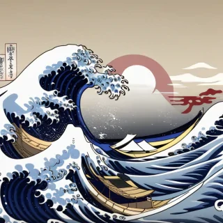 the great wave wallpaper
