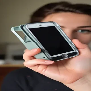 holding a phone