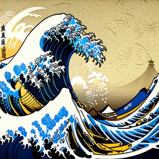 great wave wallpaper