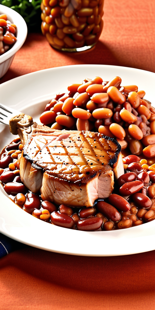 pork chops and baked beans