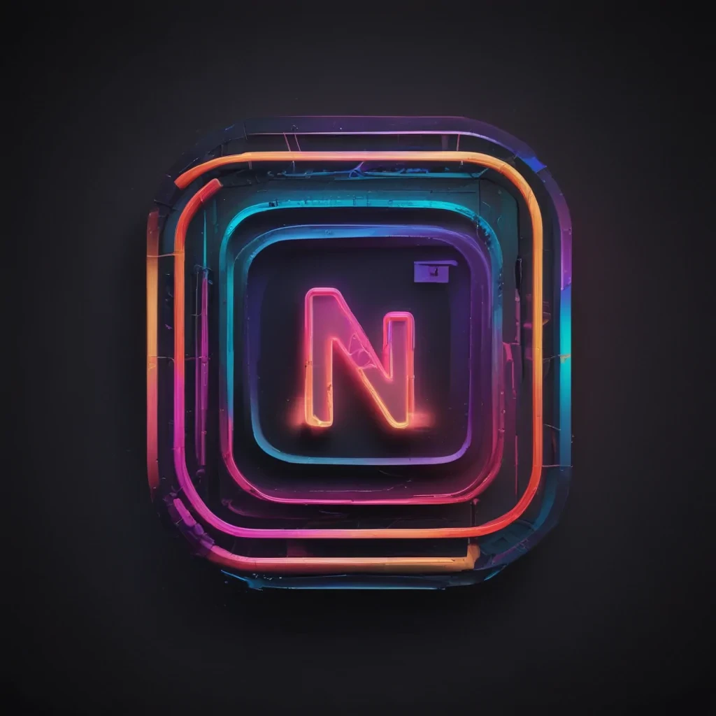 neon instagram logo