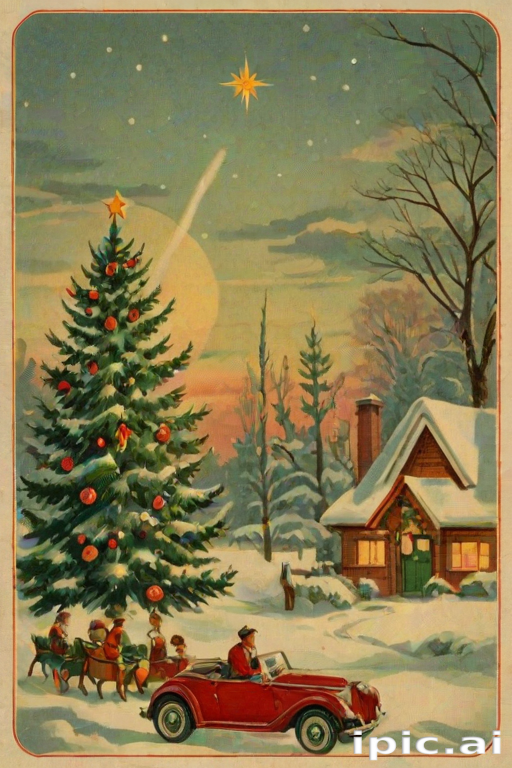 retro christmas image