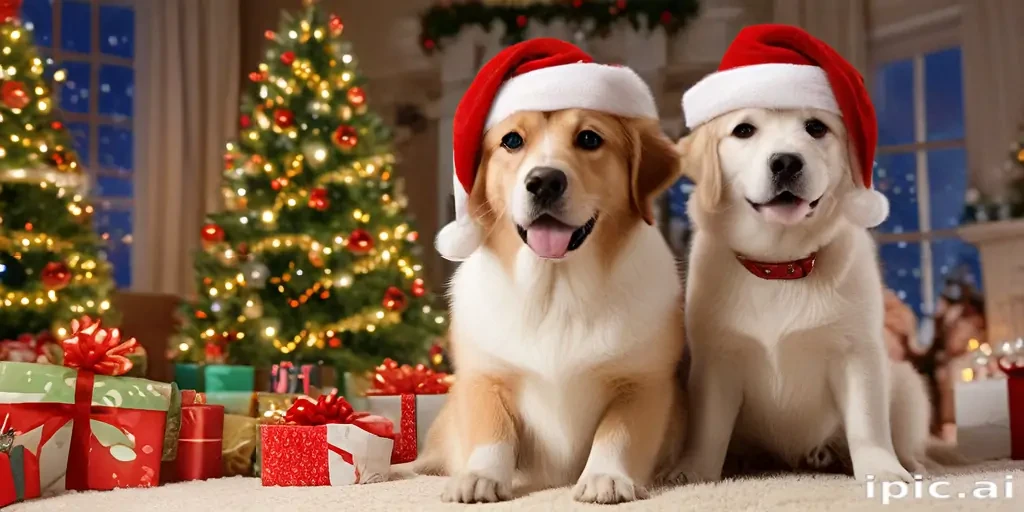 christmas wallpaper dogs